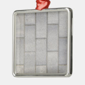 灰色レンガのセメント歩道 メタルオーナメント (左)