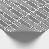 灰色レンガ壁のテクスチャのラッピング紙 ラッピングペーパー (角)