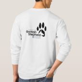 灰色人か黒い合われた長袖-沿岸GSR Tシャツ (裏面)