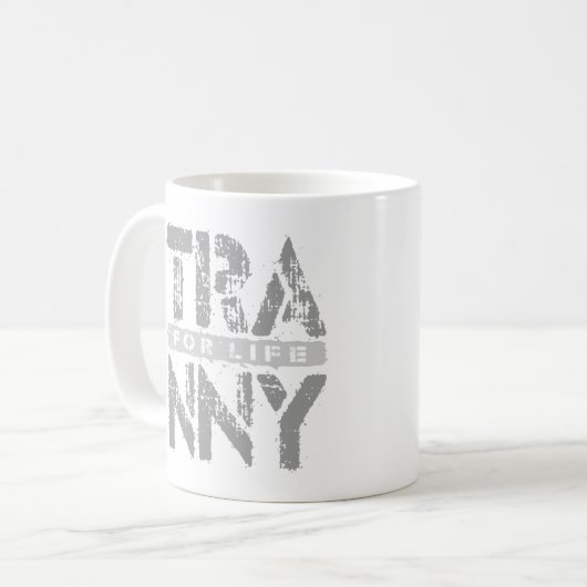 灰色人生の信頼できる車伝達のためのTRANNY コーヒーマグカップ (正面左)