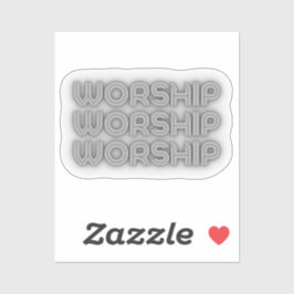 灰色信仰テキスト シール