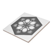 灰色六角の花 タイル (側面)