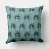 灰色及びティール（緑がかった色）のcapitoneの枕 クッション (裏面)