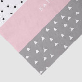 灰色及びピンクのエレガントで幾何学的な三角形及び点 薄葉紙 (詳細)