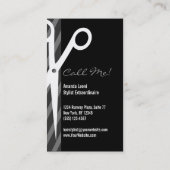 灰色及び黒いサロンは垂直に用具を使います 名刺 (裏面)