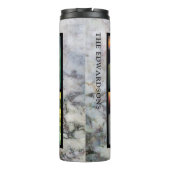 灰色大理石ファミ素朴リー写真コラージングモノグラム タンブラー (裏面)