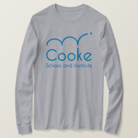 灰色女性のCookeの長袖のワイシャツ Tシャツ (デザイン正面)