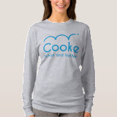灰色女性のCookeの長袖のワイシャツ Tシャツ (正面)