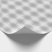 灰色市松模様に白の上品なパターン ラッピングペーパー (角)