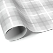 灰色市松模様に白の上品なパターン ラッピングペーパー (ロールコーナー)