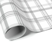 灰色市松模様に白の繊細なパターン ラッピングペーパー (ロールコーナー)
