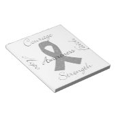 灰色帯脳がん認識度 ノートパッド (アングル)