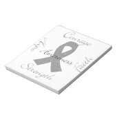 灰色帯脳がん認識度 ノートパッド (回転)