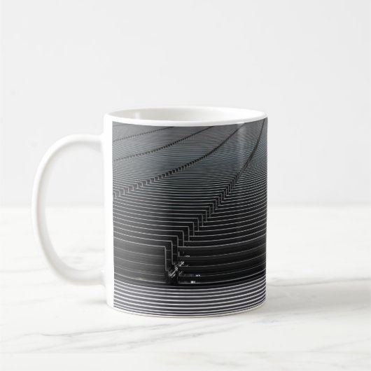 灰色抽象芸術デジタル壁紙 コーヒーマグカップ (左)