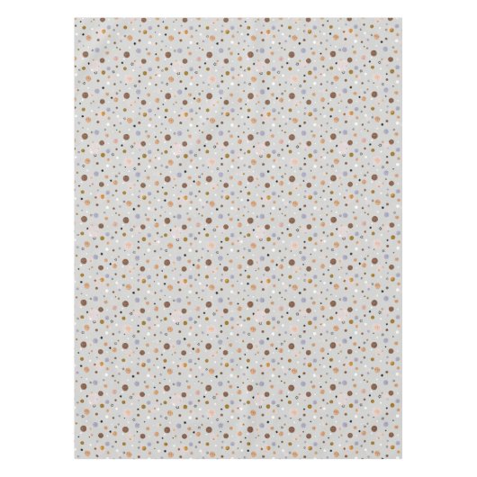 灰色数々のの水玉模様。 テーブルクロス (正面)