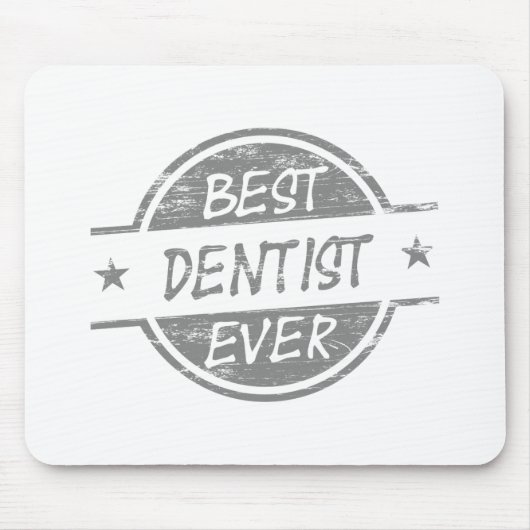 灰色最も最高のな歯科医 マウスパッド (正面)