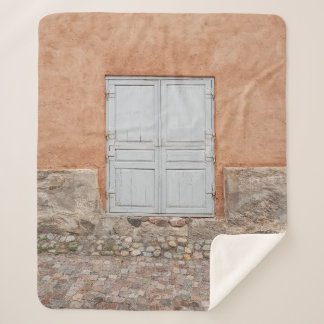 灰色木製扉 シェルパブランケット