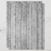 灰色木質天然スクラップブック紙 (正面/裏面)