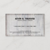 灰色木質改造木工デザイン 名刺 (裏面)