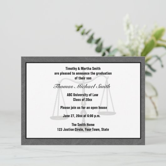 、灰色正義のはかりで測られる、大学院のAnnoucement 招待状 (スタンド正面)