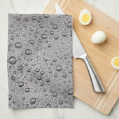 灰色水滴 キッチンタオル (四つ折り)