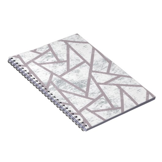 灰色淡い色のモザイク模様 ノートブック (右側)