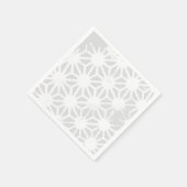 灰色淡い色の幾何模様 スタンダードカクテルナプキン (角)