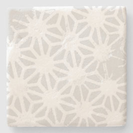 灰色淡い色の幾何模様 ストーンコースター