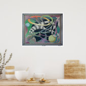 灰色物質クリエイティブアートワークサイケデリックポスター ポスター (キッチン)