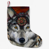 灰色狼 スモールクリスマスストッキング (正面)