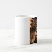 灰色猫のクリスマスのマグ コーヒーマグカップ (中央)