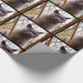 灰色猫の包装紙 ラッピングペーパー (角)