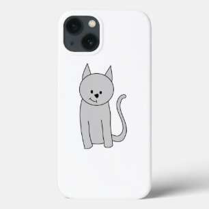 灰色猫の漫画 iPhone 13ケース