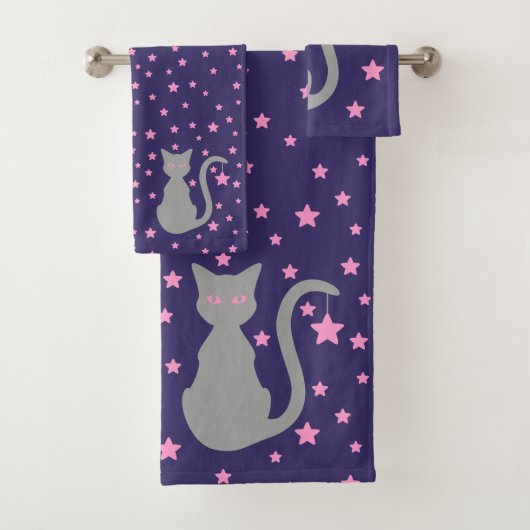 灰色猫バスタオルセット バスタオルセット (インサイチュ)