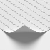 灰色白のアステカな矢パターン ラッピングペーパー (角)