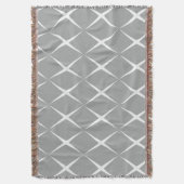 灰色白のダイヤモンド スローブランケット (正面縦)