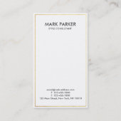 灰色白の大理石が付いているモダンな金ゴールドホイルの線画 名刺 (裏面)