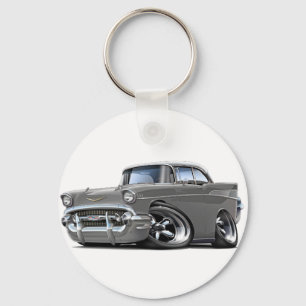 灰色白の1957年のChevyはBelair改造しました キーホルダー