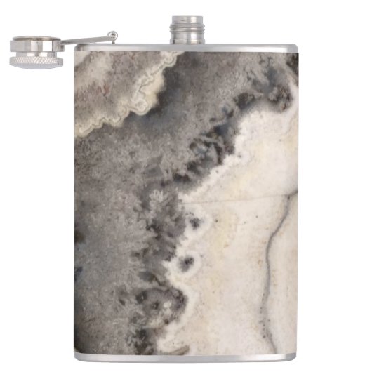 灰色白黒石灰 フラスク (オープン)