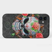 灰色砂糖のスカルの星 Case-Mate iPhoneケース (裏面(横))