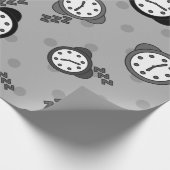 灰色素晴らしの誕生日パーティー ラッピングペーパー (角)