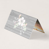 灰色素朴木写真折りサンキューカード (裏面)