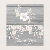 灰色素朴木写真折りサンキューカード (外部フラット)