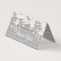 灰色素朴木写真折りサンキューカード