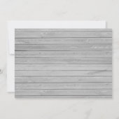 灰色素朴木材フローラ洗礼サンキューカード 招待状 (裏面)