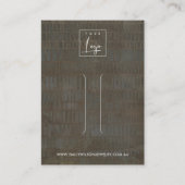 灰色素朴青銅線ヘアクリップ表示カード 名刺 (正面)