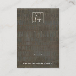 灰色素朴青銅線ヘアクリップ表示カード 名刺