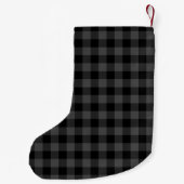 灰色素朴黒バッファローのプライド松の円錐形詳細 スモールクリスマスストッキング (裏面)