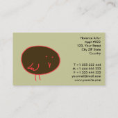 灰色緑の5羽の小さい鳥- 名刺 (裏面)