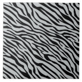 灰色色をカスタマイズ魔法のシマウマのストライプのかちりと言う音 タイル (正面)